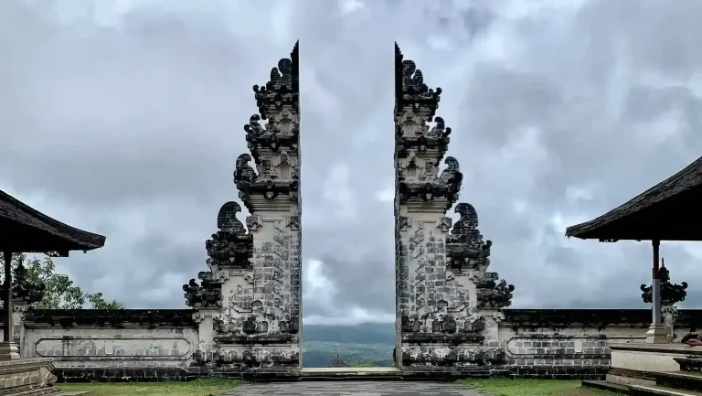 Split gates of Pura Lempuyang in East Bali