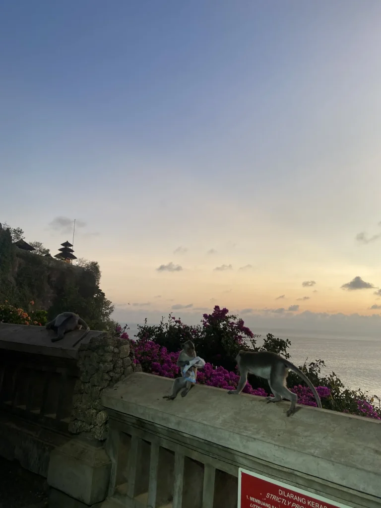 Uluwatu temple at sunset